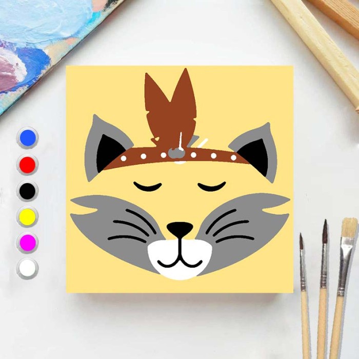 

Paint by number ANIMAL RABBIT 20x20 Wooden Painting kit/Set Melukis - ANIMAL RACOON