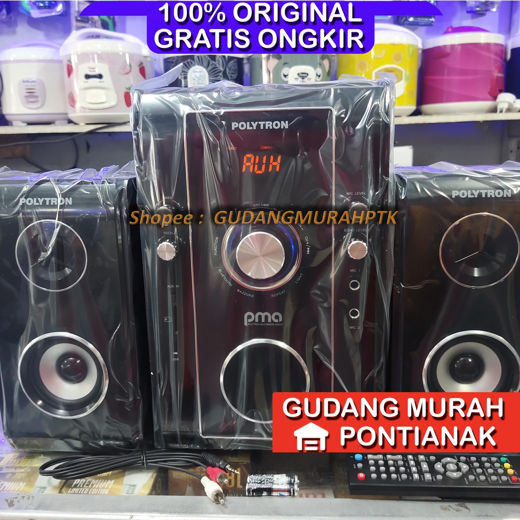 SPEAKER POLYTRON PMA 9503 / PMA9503 [BLUETOOTH / AUX / USB / KARAOKE] (GARANSI RESMI)