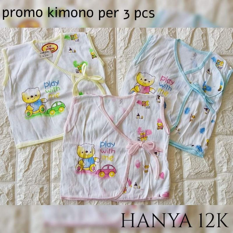 PROMO BAJU BUNTUNG / PANJANG BABY NEWBORN 3 PCS