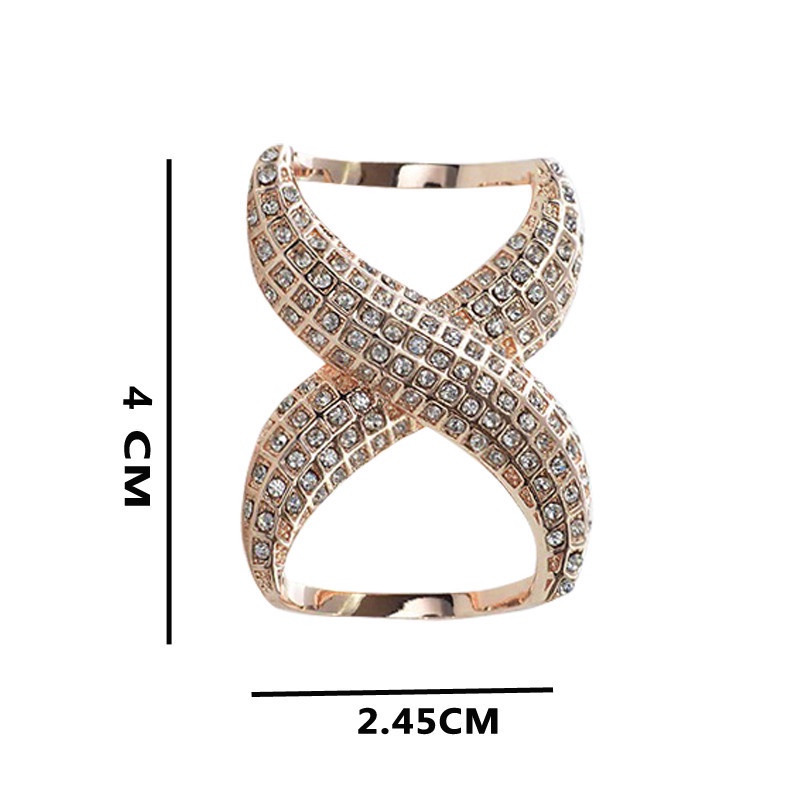 Cincin Holder Scarfsyalhijab Bahan Alloy Desain Bunga Untuk Wanita M40028