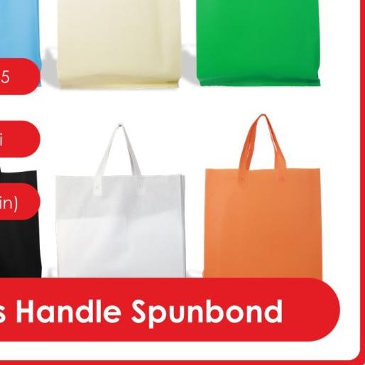 

GOODIE BAG SPUNBOND HANDLE LUSINAN 38x45 / Tas Belanjaan Handle (Biru)