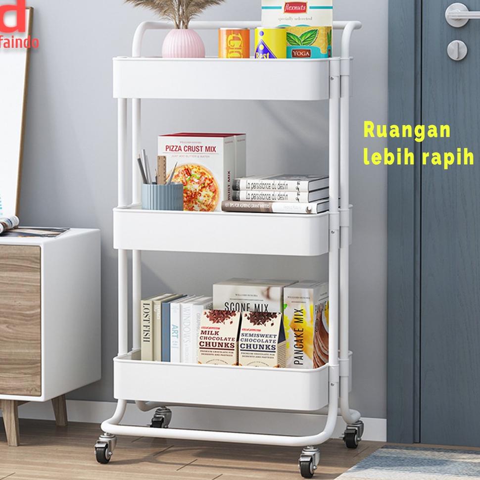 Dapatkan Sekarang--Cadillac Harben Troli Salon Rak Penyimpanan Dapur Susun Serbaguna CDLC0001