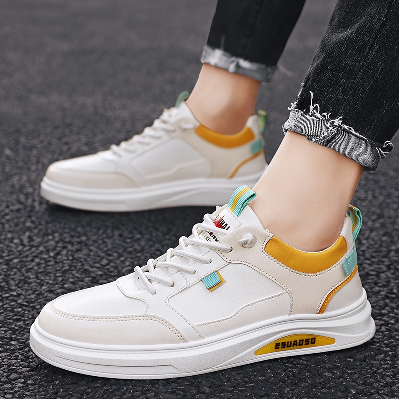 Mainland Sepatu Sneakers Putih Pria Fashion Trendy Kekinian Outdoor KSC114