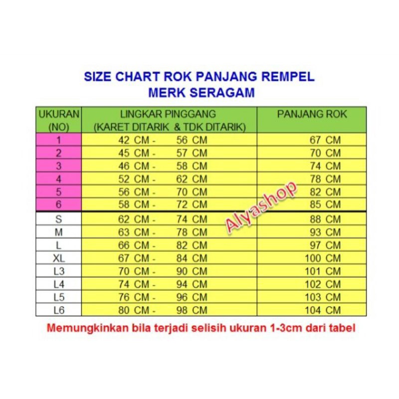 Rok Sekolah SMP/SMA , Rok Panjang Rempel Biru &amp; Rok Panjang Rempel Abu Merk SERAGAM see