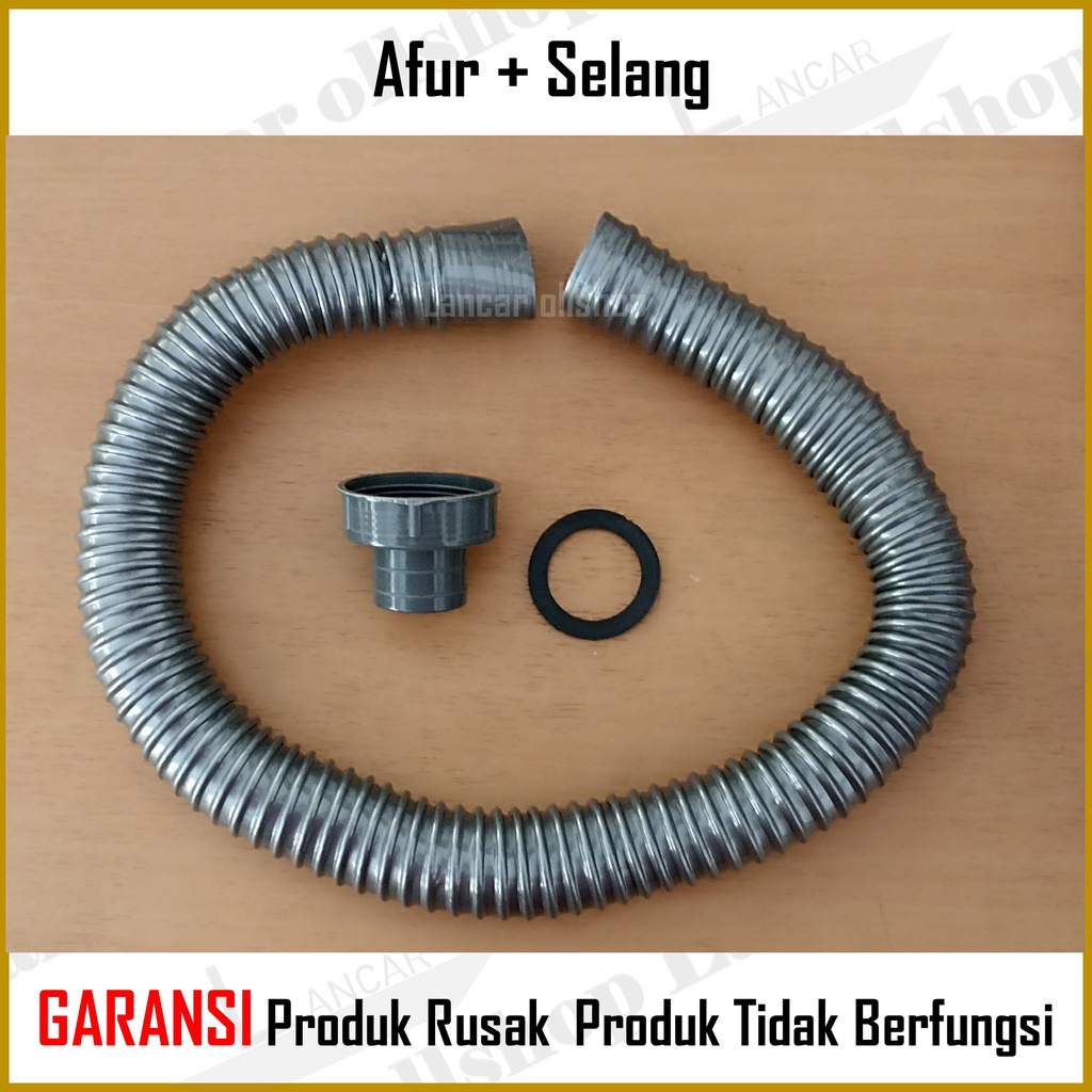 Afur Bak Cuci Piring + Selang BCP 1 Set / Selang Avur Afur Apur Saringan Pembuangan Bak Cuci Piring Set