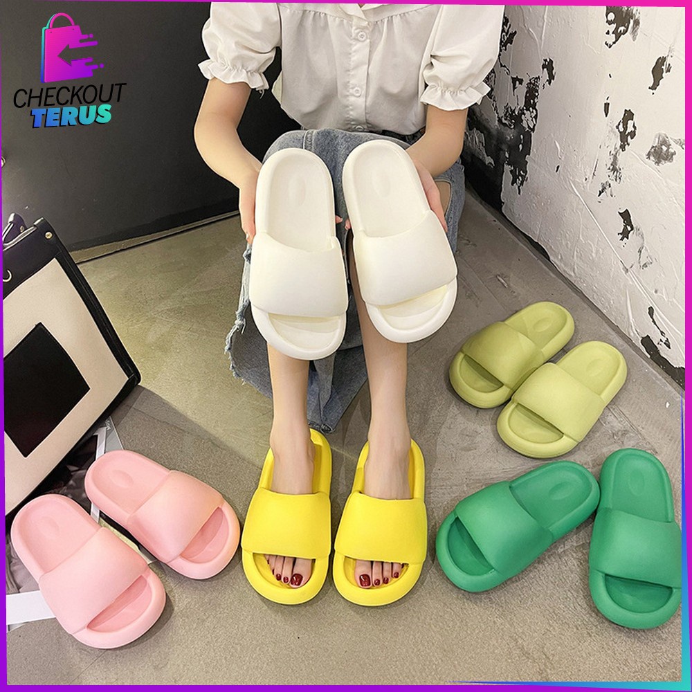 CT S48 Sandal EVA FLip Flop Tinggi Tidak Licin Selop Pria Wanita Sandal Pasangan Slippers Couple Import