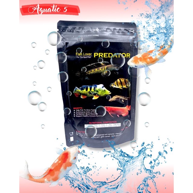 Makanan ikan PREDATOR FISH LOVER 100GR