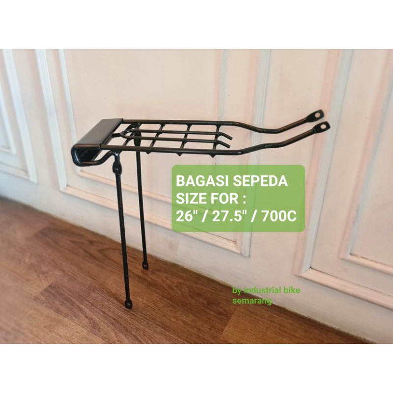 Bagasi Boncengan Sepeda Panier Pannier Belakang Rear Carrier Bicycle Steel MTB Mini City Bike Federal Touring Rak Rack 26 27.5