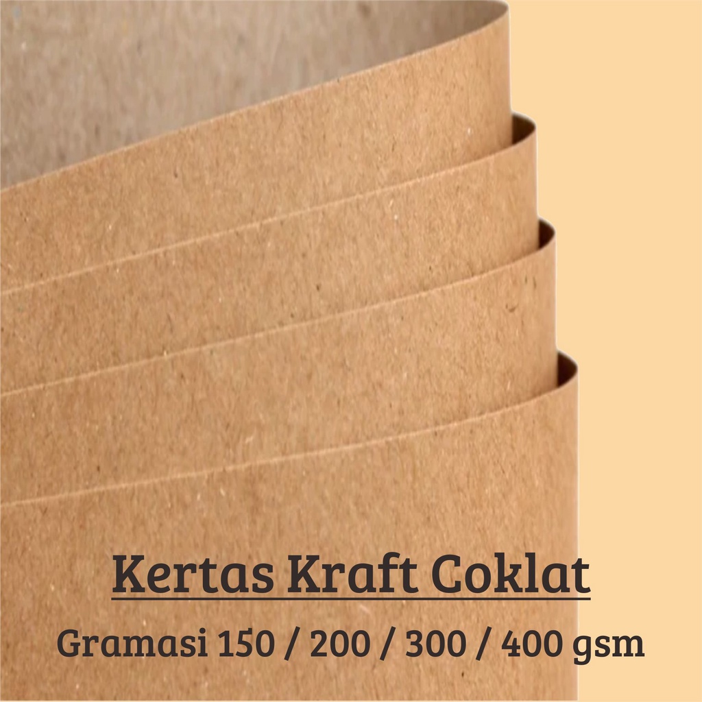 

( 15 lembar ) Kertas Kraft Coklat Ukuran Plano 90x120 150 gsm / 200 gsm / 300 gsm