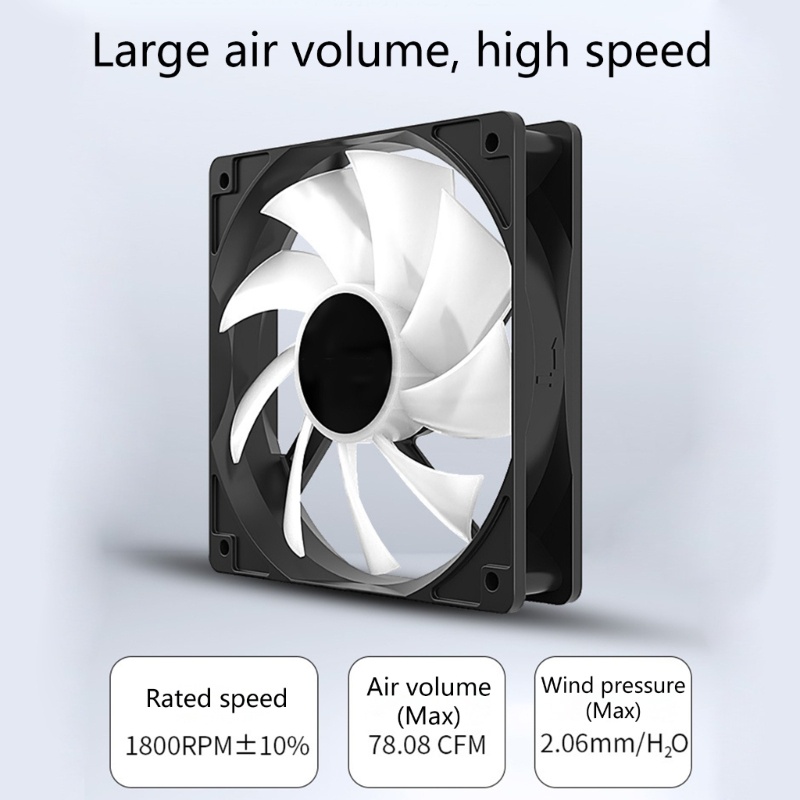 Bt PC ARGB Untuk Case Fans 120mm High Airflow Quiet Adjustable 4Pin PWM Fans Untuk Comp