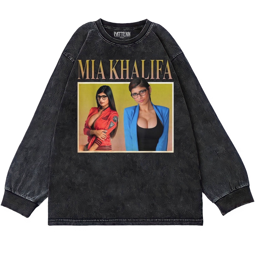 KAOS OVERSIZE | OVERSIZE LONGSLEEVE | T-SHIRT OVERSIZE | WASHING | KAOS MIA KHALIFA HOMAGE