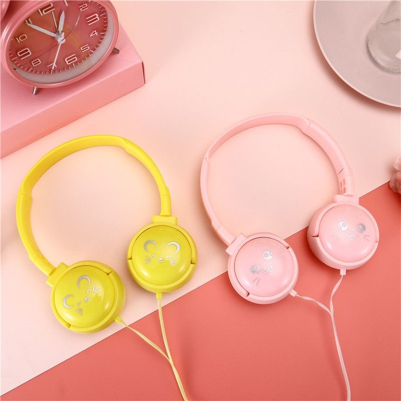 Headphone Macaron Bando J18 + Microphone Extra Bass Earphone - Handsfree - Headset Bando kucing - Handsfree Bando Cat PROMO SEN-AB