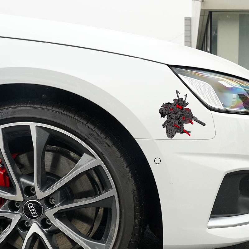 JDM Samurai Jepang Mobil Stiker Dekoratif Universal Prajurit Jepang Reflektif Sepeda Motor Stiker untuk Honda