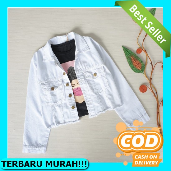 Dream Denim Jaket Jeans Kekinian Korea Jeket Denim Outer Levis Cewek 0Utwear Wanita Oversize Outerwe