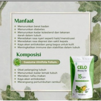 celo Slimming tea 15 days with GARCINIA CAMBOGIA DETOX TEA SEHAT