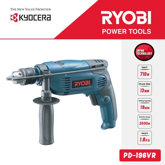 Ryobi PD-196VR Impact Drill 13mm Mesin Bor Beton