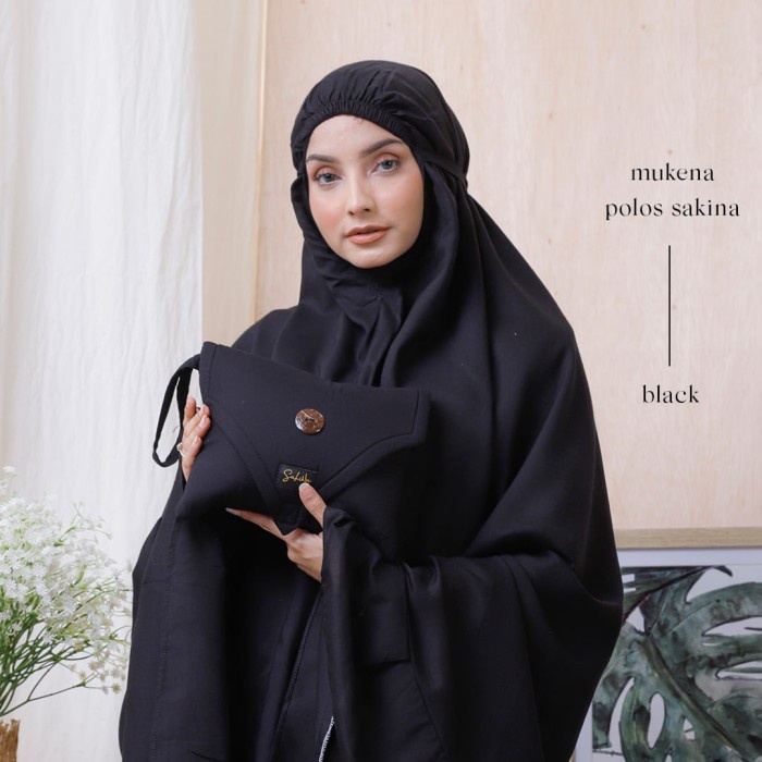PROMO BISA COD MUKENA DEWASA MUKENA DEWASA RAYON POLOS SAKINA ( HITAM) MURAH TERBARU TERMURAH PUTIH 