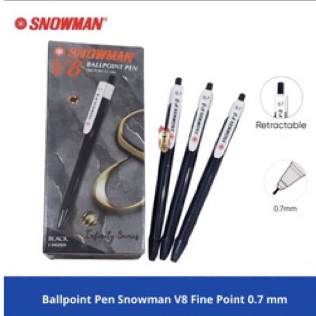 

Snowman Balpen V/8 Hitam (12 pcs)