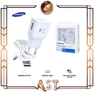 Charger Samsung 15W TC Travel adapter Fast Charger cas Usb Micro Putih