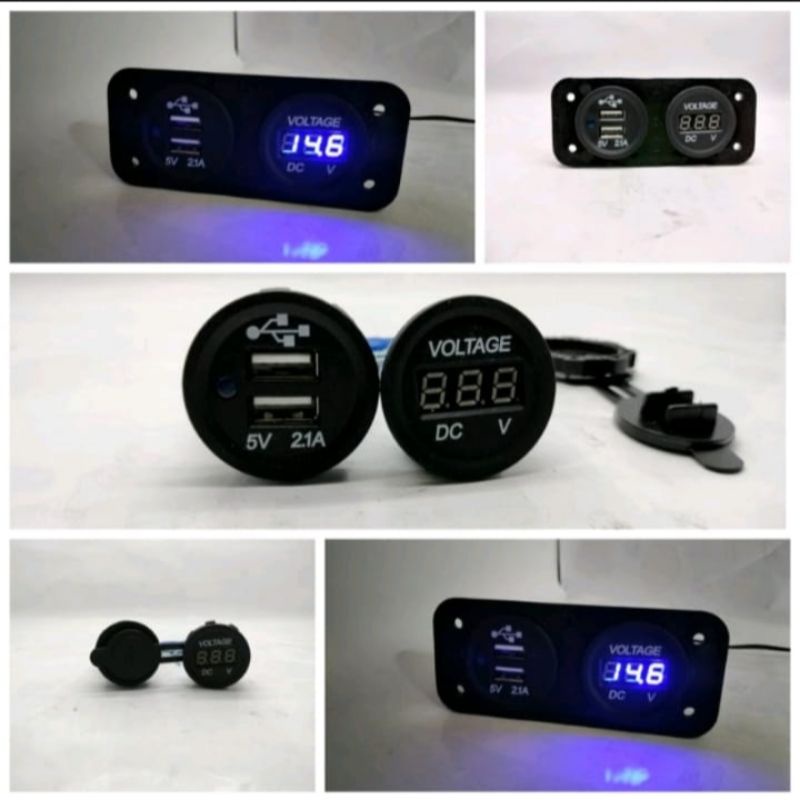 Voltmeter Charger Hp USB Body Universal Kualitas Terbaik