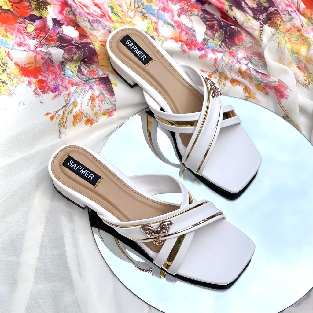 SARMER - ORLY HEELS 3CM WHITE