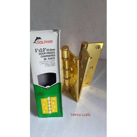 Engsel Pintu 5" Dolphin kuning ASLI (TEBAL)