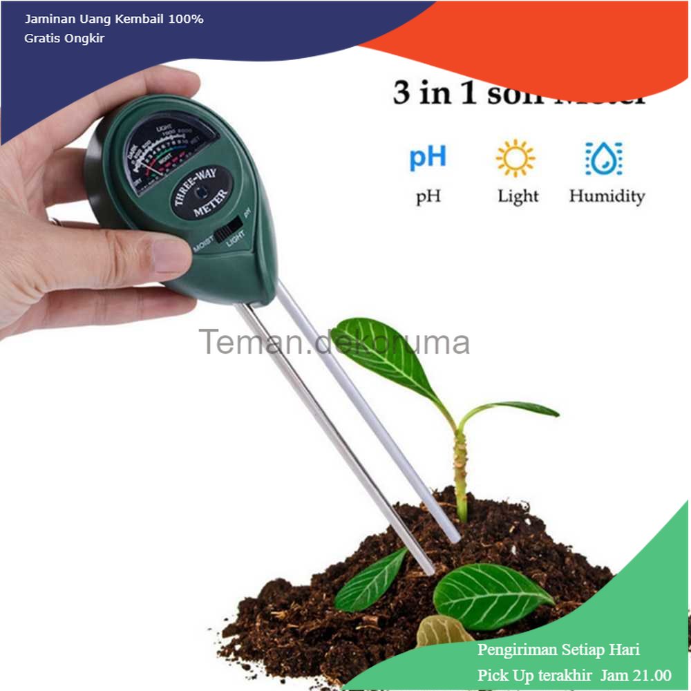 TD - TMN HEDAO Pengukur 3 in 1 Kelembaban Tanah Soil Moist PH Analyzer TL00378