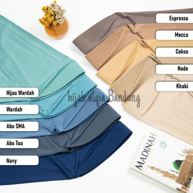 Hijab Instan Jersey | Khimar Jersey Pinguin | Kerudung Sport ukuran L