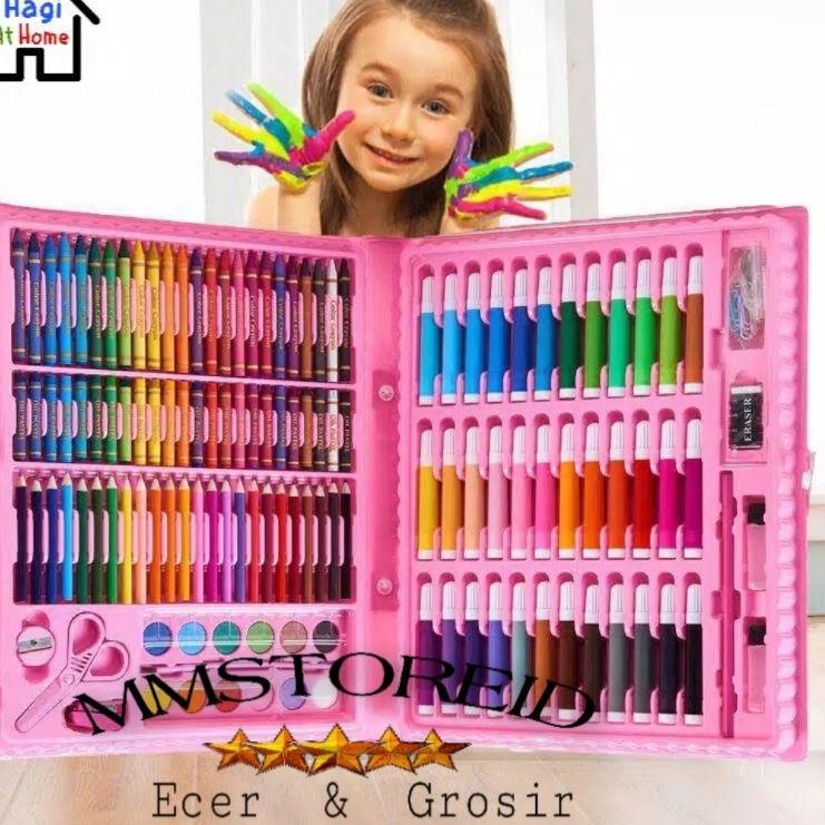 

bon MM - crayon art set 150 PCS in 1 Art Set Pensil Warna Crayon Full Set Alat Lukis Gulali Books Pencil Menggambar Warna Warni Promo Awal Tahun