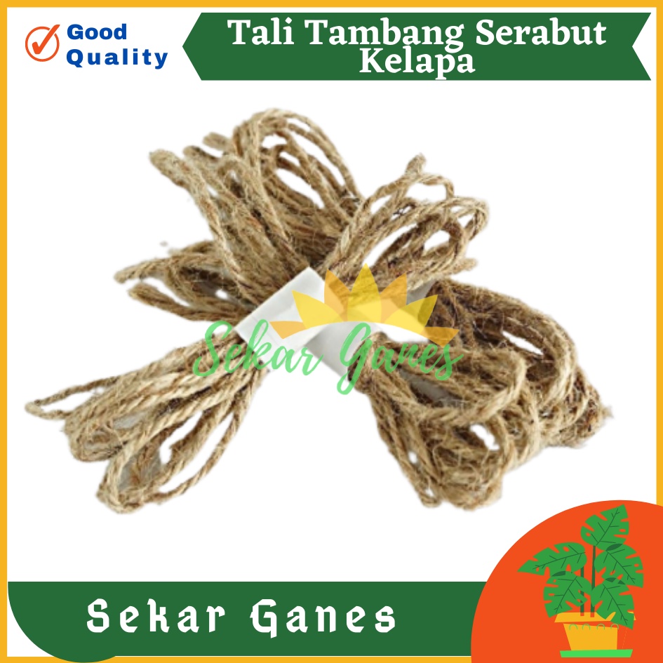 TERMURAH Tali Rami Goni Serabut Kelapa 4 - 6 mm Tali Rami Roll Goni Warna Penjepit 3 Ply Besar 2 Ply Tebal Tali Tambang Jemuran Tambang Rustik Rustic Kecil Sedang Besar Meteran Tali Multifungsi untuk Garukan Kucing Turus Tanaman Papan Taman Dekorasi Kado