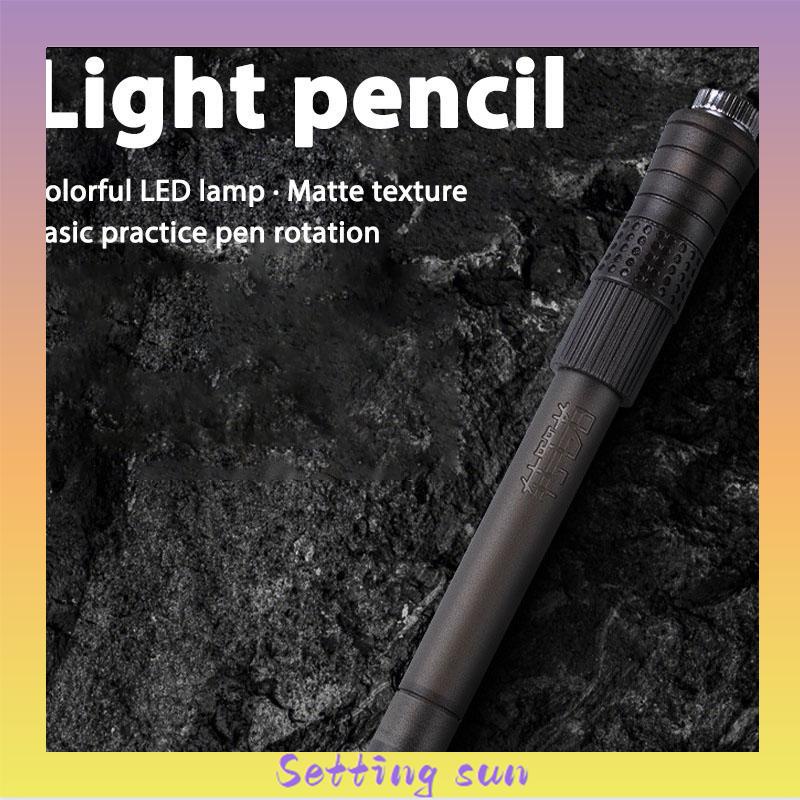 Spinning pen pulpen pena putar plastik balance anti stress bolpoin rotating Dengan lampu led bercahaya TN