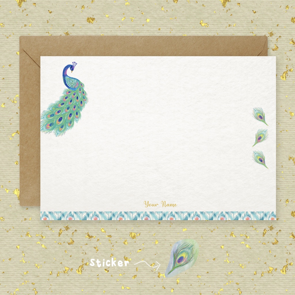 

Kartu Ucapan Blank Card "Merak