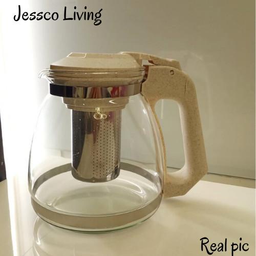 Teapot kaca / Teko kaca teh dan kopi dengan saringan 1500ml