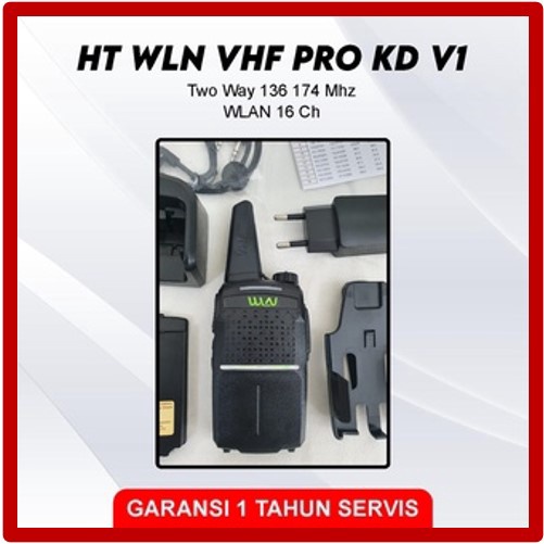 Walkie Talkie HT WLN VHF PRO KD V1 Two Way ORI VHF 136 174 Mhz WLAN 16 Ch Chanel Murah Radio Komunik