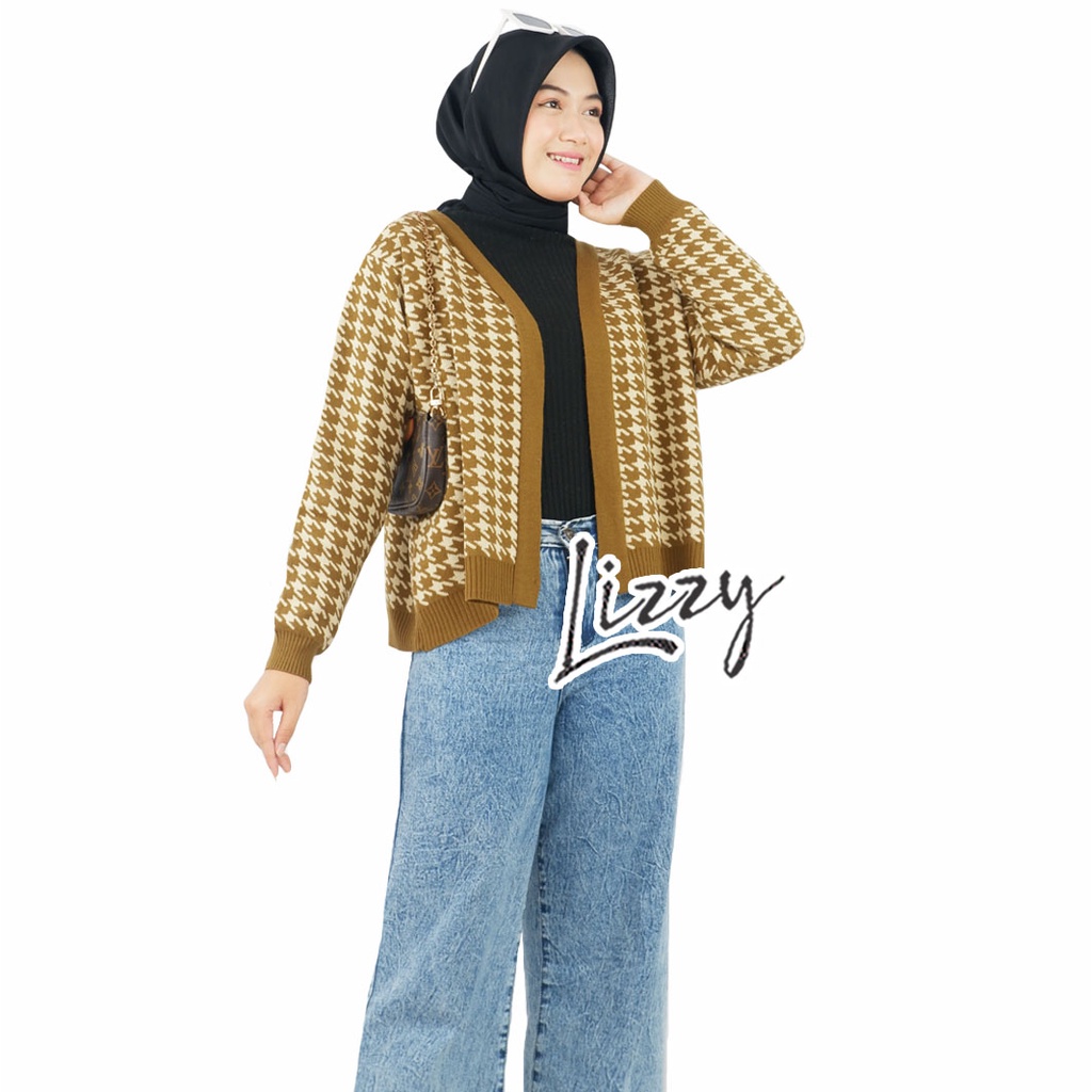 Lizzy - CARDIGAN HOUNDSTOOTH PREMIUM