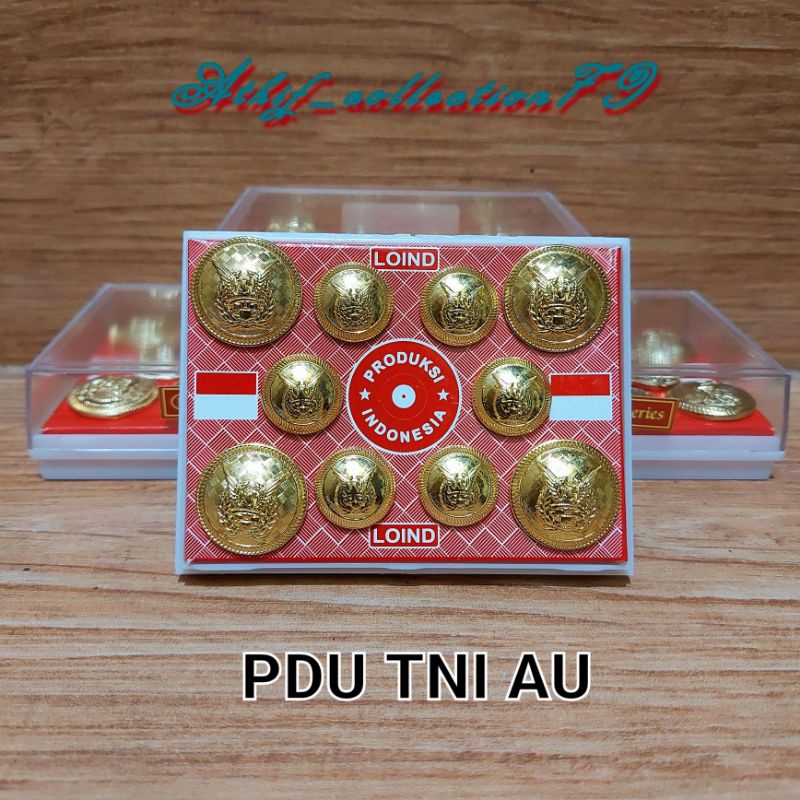 Kancing PDU TNI AU LOIND Kancing PDU LOIND TNI AU Satu Set
