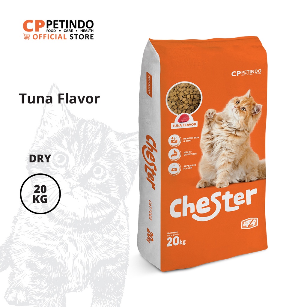 Dry Cat Food CHESTER 1 Sak 20 Kg ~ GOJEK / INSTANT ONLY 