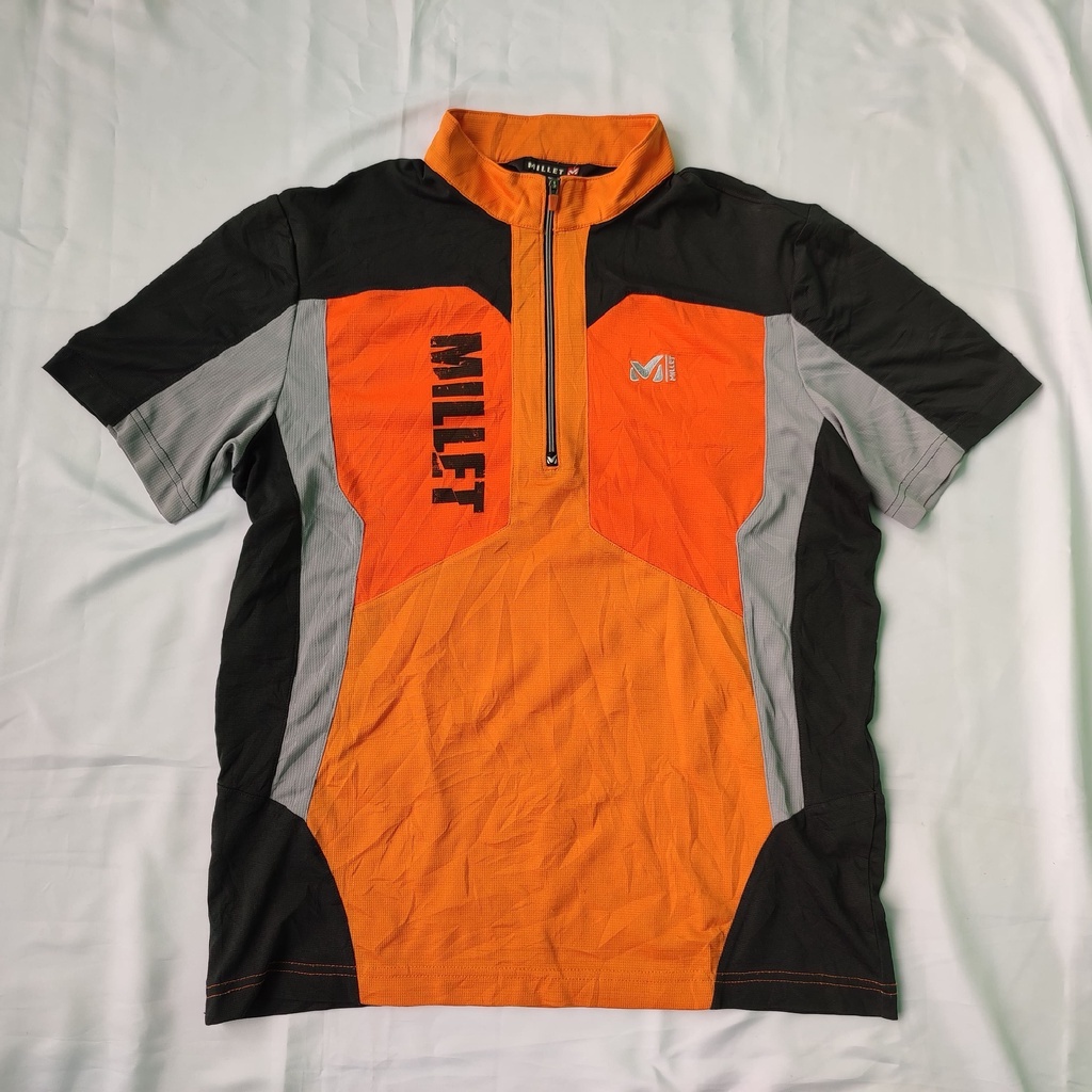 07 Kaos Baselayer Millet Size M - Pakaian Lapangan Pria Wanita Anak Bekas - Outdoor Second Sport