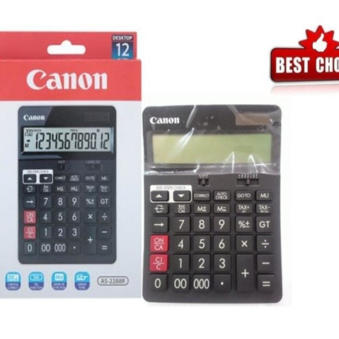 

CANON AS 2288R CHECK & CORRECT CALCULATOR - Kalkulator Meja 2288 R