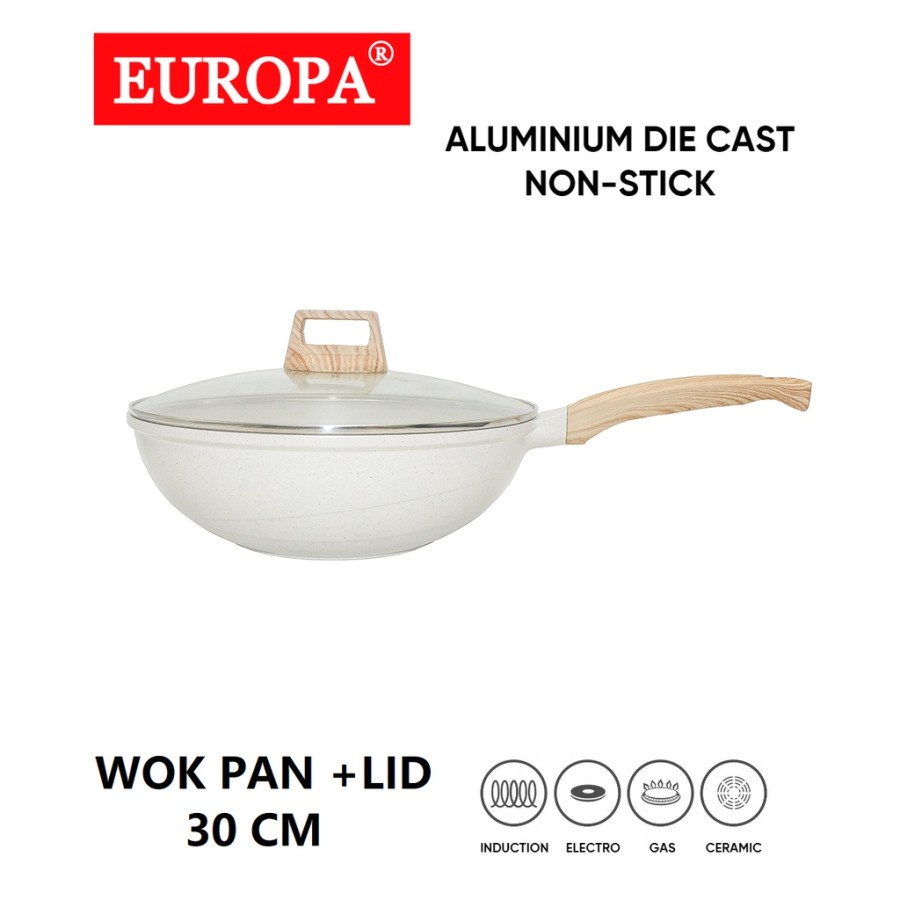 EUROPA Wok Coating Marble Non Stick 30CM