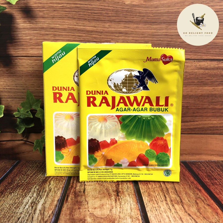 

Agar Agar Bubuk Hijau Dunia Rajawali - 1 Box (12 Sachet)