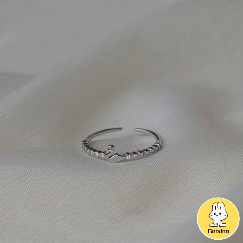 Cincin Jari Telunjuk Bentuk Angsa Kecil Model Terbuka Untuk Wanita -Doo