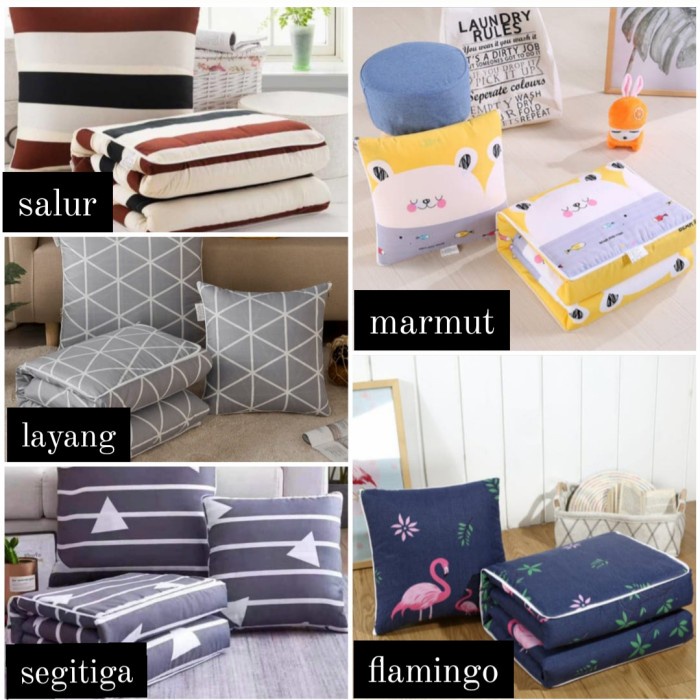 Selimut Dewasa Balmut ( bantal + selimut ) import - motif RANDOM(K5Z1) Selimut Bulu Tebal Jumbo Seli