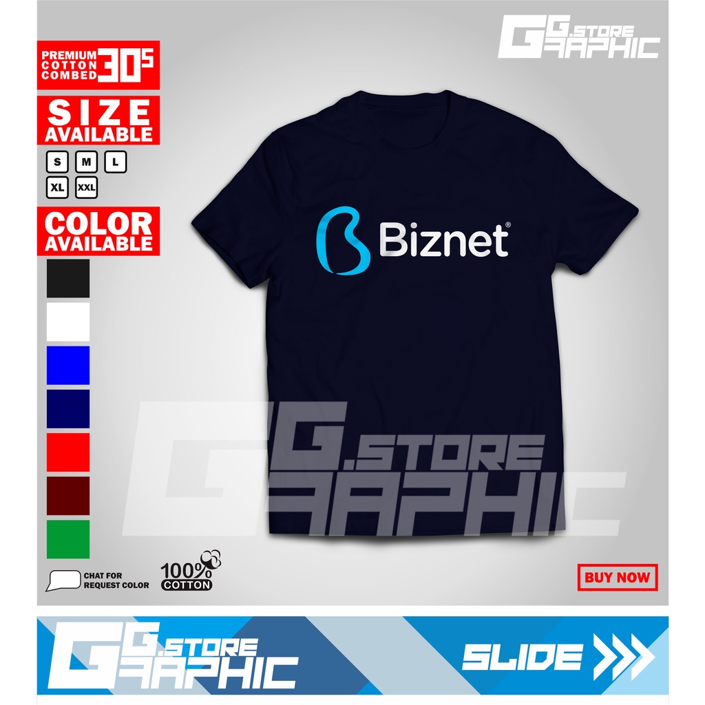 Baju kaos BIZNET LOGO