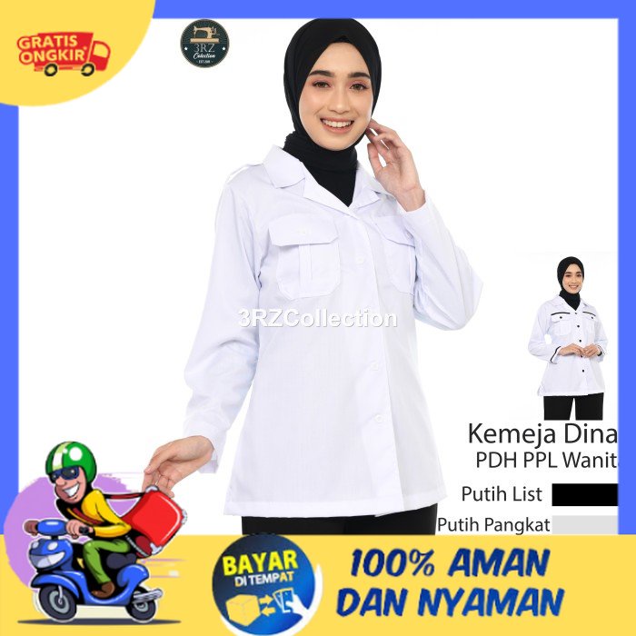 Jual Valtin Shop Kemeja Putih Dinas Wanita Baju Putih Pdh Pns Wanita