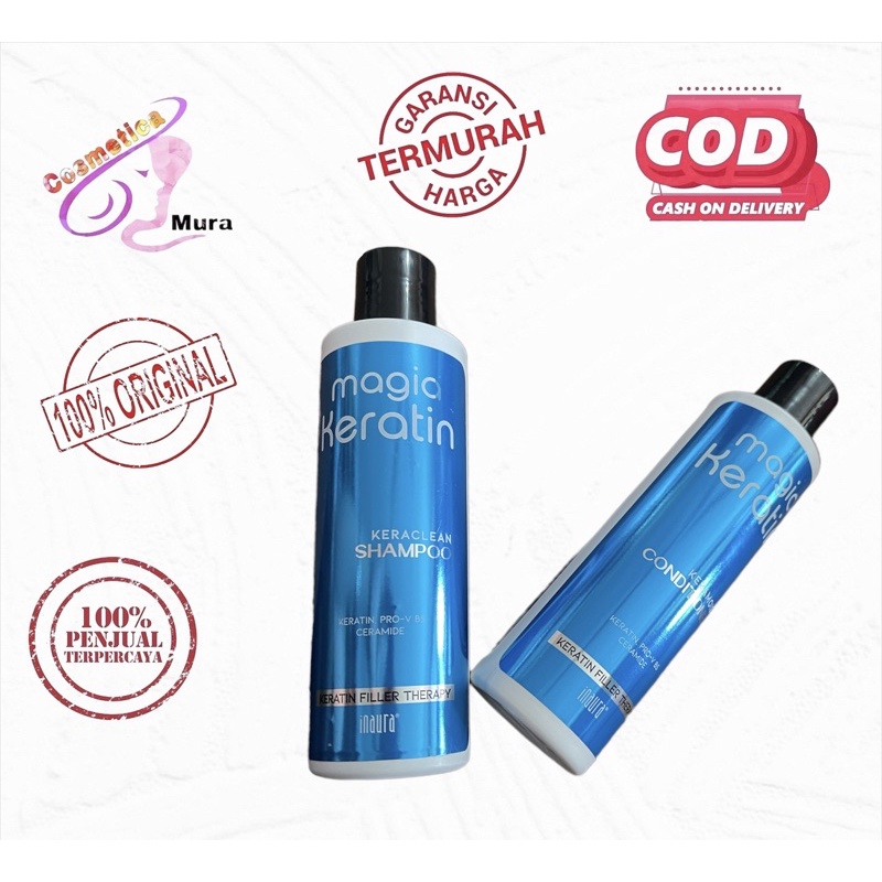 [ 200 ml ] inaura keraclen shampo 200 ml - shampo keratin inaura keraclen terbaru mantap || inaura kondisioner karamois - inaura conditioner 200 ml