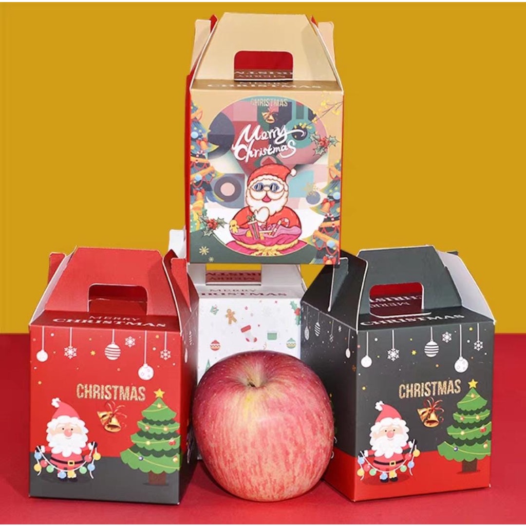 

BOX MINI GABLE CHRISTMAS| BOX BUAH| BOX SANTA | SOUVENIR | TAS KADO | PAPERBAG |BOX / BC06