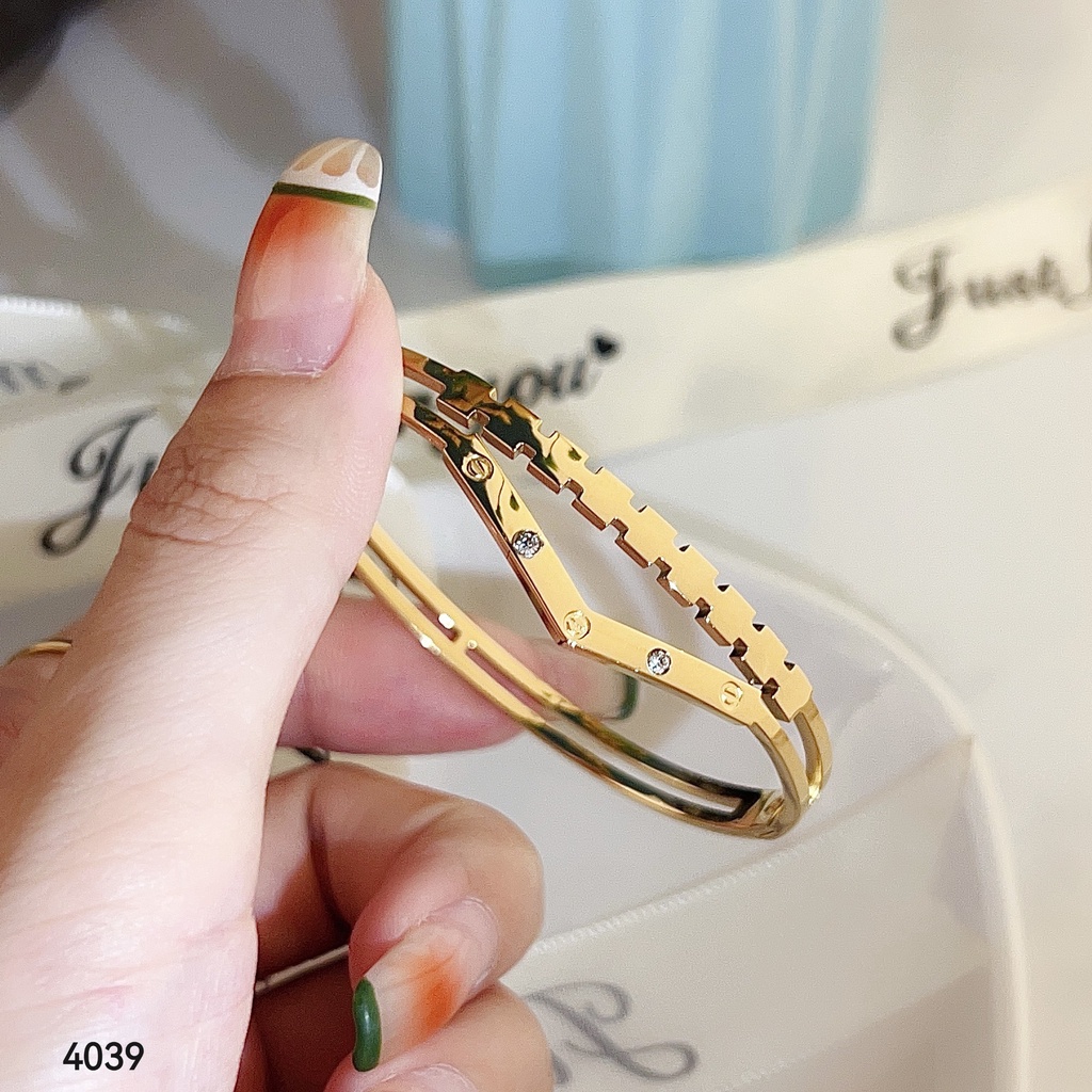 Gelang Titanium Permata Perhiasan Fashion 4039