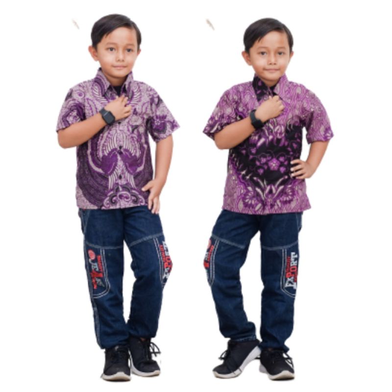 hem batik kemeja batik anak laki laki motif baru