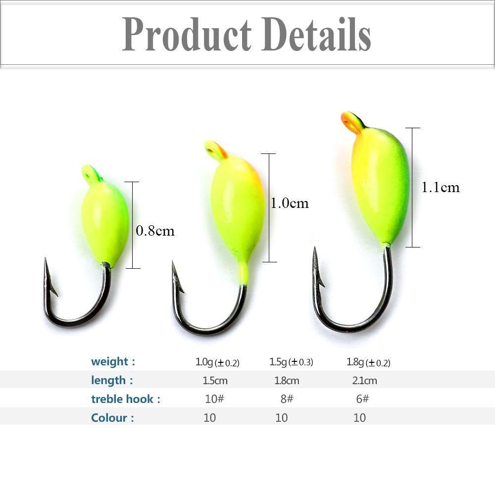 Top Winter Ice Fishing Lure Artificial Balancer Walleye Lead Hard Hook